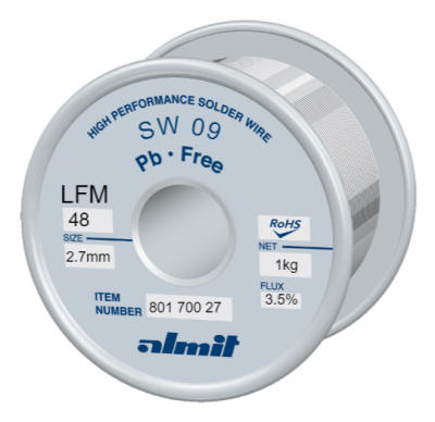 SW 09 LFM 48 Flux 3,5%  2,7mm  1,0kg Spule/ Reel