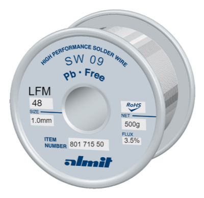 SW 09 LFM 48 Flux 3,5%  1,0mm  0,5kg Spule/ Reel