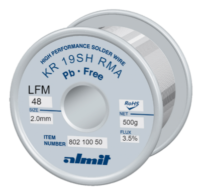 KR 19SH RMA LFM-48 P3  Flux 3,5%  2,0mm  0,5kg Spule/ Reel