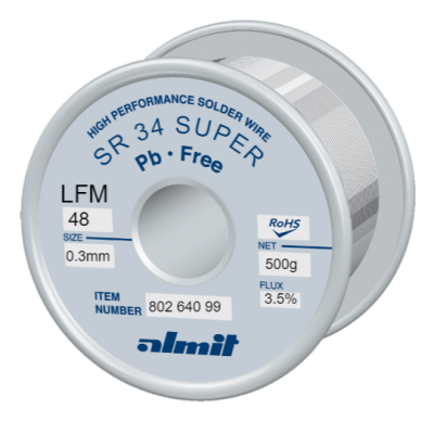 SR 34 SUPER LFM-48 P3  Flux 3,5%  0,3mm  0,5kg Spule/ Reel
