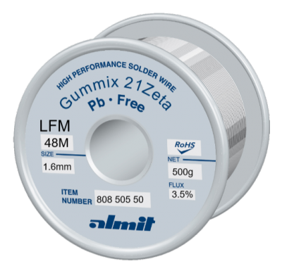 GUMMIX 21Zeta LFM-48-M Flux 3,5%  1,6mm  0,5kg Spule/ Reel