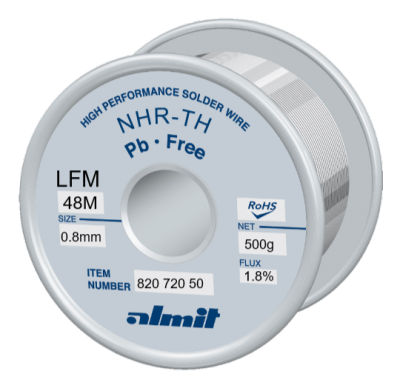 NHR-TH LFM-48-M 1,8%  Flux 1,8%  0,8mm  0,5kg Spule/ Reel